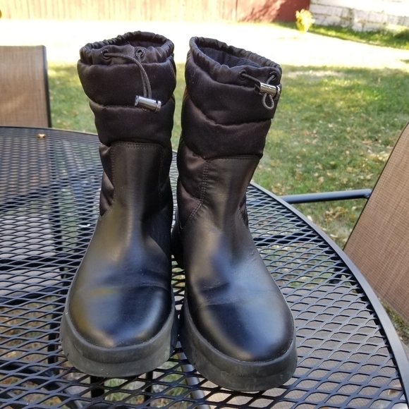 Cole Haan Grand black waterproof quilted puffer winter boots size 9 - Picture 2 of 11